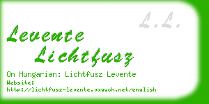 levente lichtfusz business card